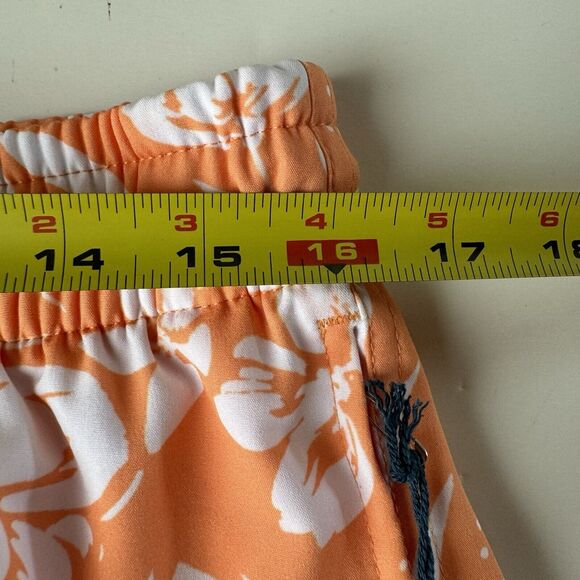 C&C California Men’s Swim Shorts Large Orange Tropical Print 7” Inseam NWT - Picture 5 of 12